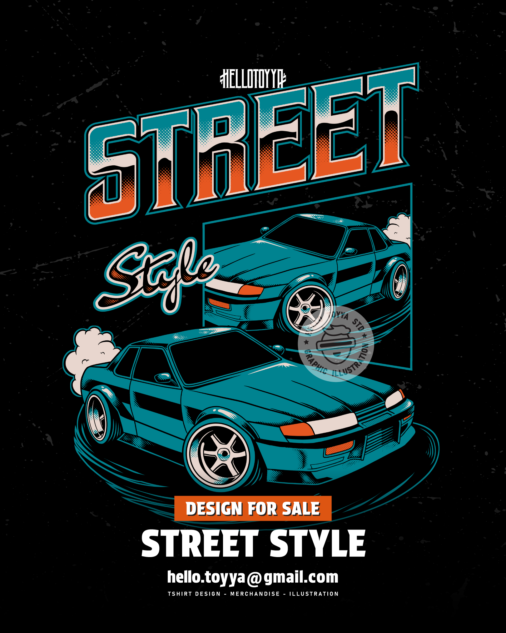 Example of Vintage & Retro Automotive Illustration