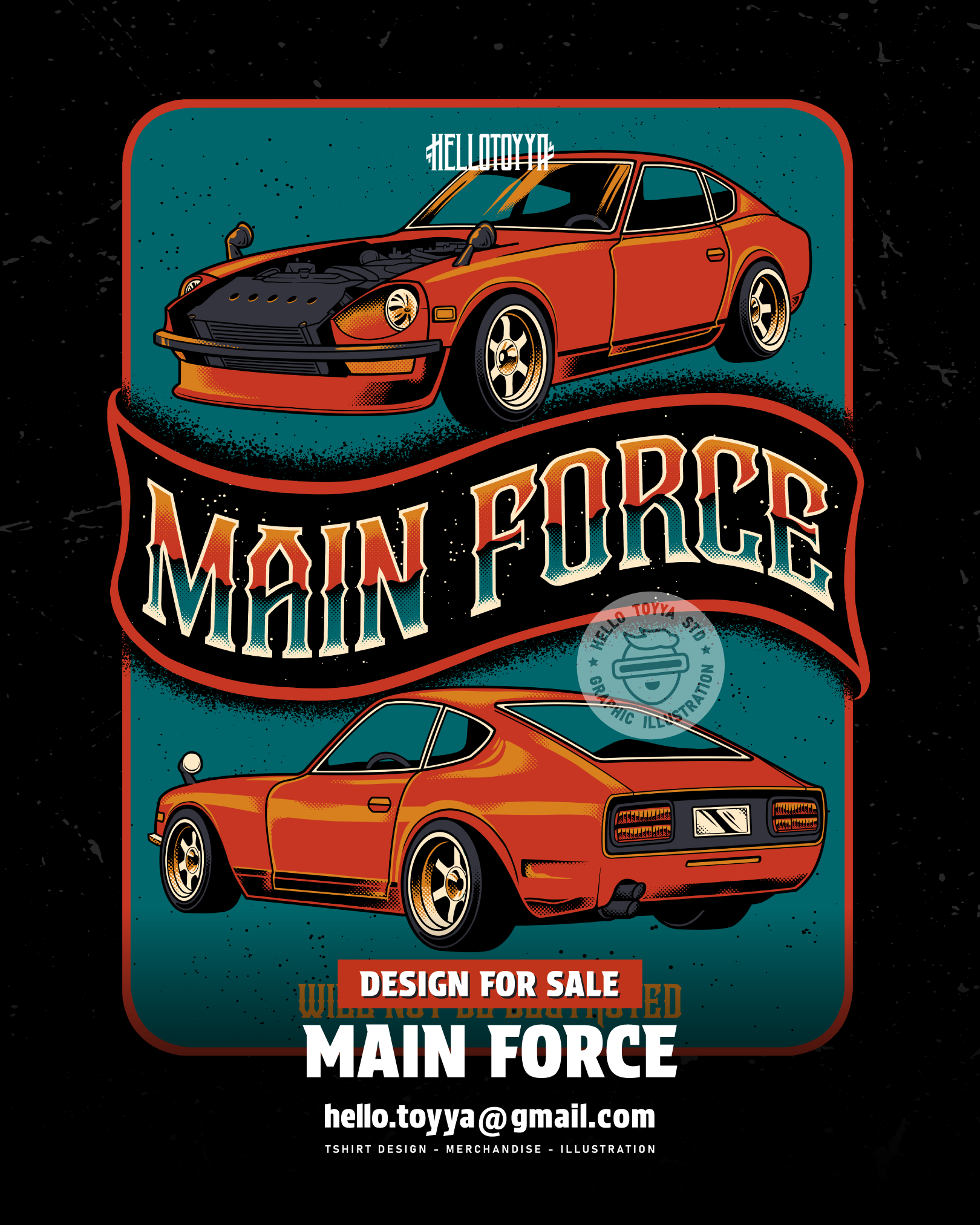 Example of Vintage & Retro Automotive Illustration