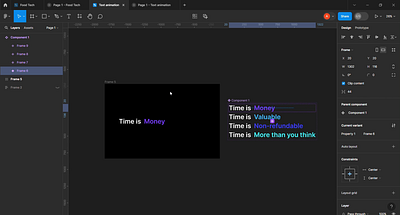 Text animation animation ui