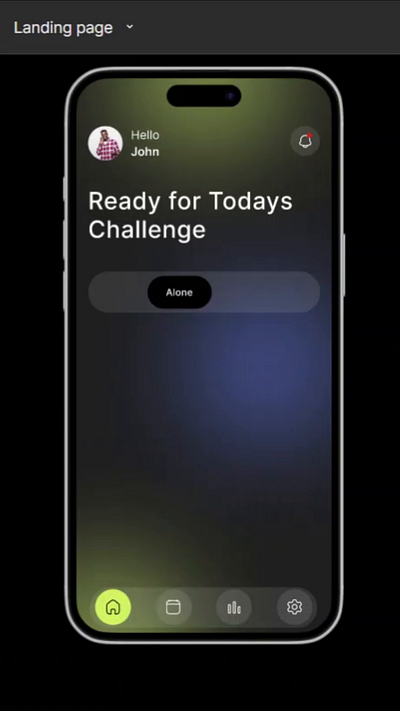 Glass morphism animation ui