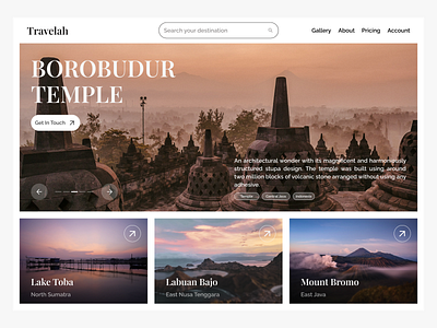 Landing Page advanture design explorer figma indonesia journey landing page travel traveller ui ui design