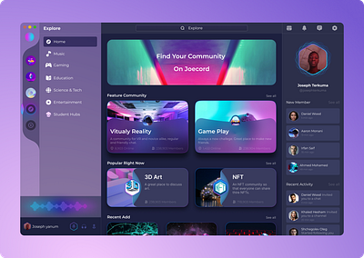 Web3 Community Dashboard Design awesome community dashboard desktop ui web3