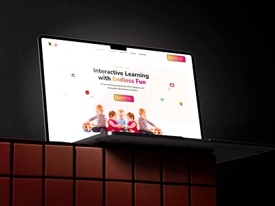 "Kid's Coding School" Landing Page Animation animation interaction design landing page animation landing page design microinteraction motio design motion graphics ui animation ui motion uiux design uiux motion