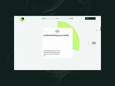 OpenCall.ai aesthetic ai animation company develop green landing light live minimal motion parallax real scroll ui ux web