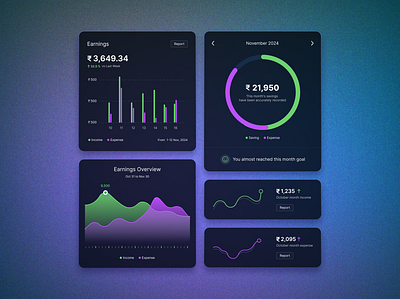 Data chart cards bar chart chart chart cards chart design circle chart graphic design green color chart line chart pink color chart ui