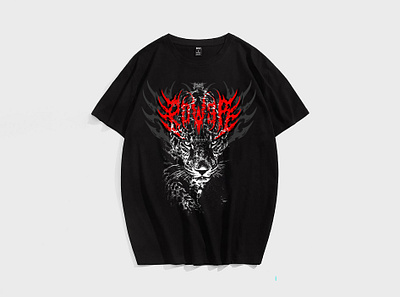 Metal T-shirt Design! branding creative death metal design design graphic design illustration logo metal logo modern new tshirt red shirts t shirt design tiger tshirts typography vector