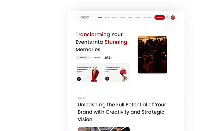 Event planning website concept design for Laqshya Media Group animation branding design event planning figma graphic design mobile layout ui ux website