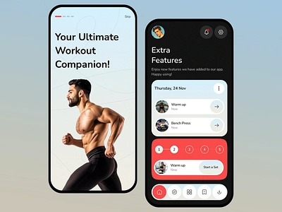 Fitness App Onboarding Interface design exercise fitness fitness app fitness statistics gym health interface design mobile app mobile ui mobile ux onboarding ui ui design user interface ux wellness workout workout app workout schedule