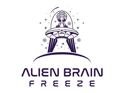 ALIEN BRAIN FREEZE design logo logo design