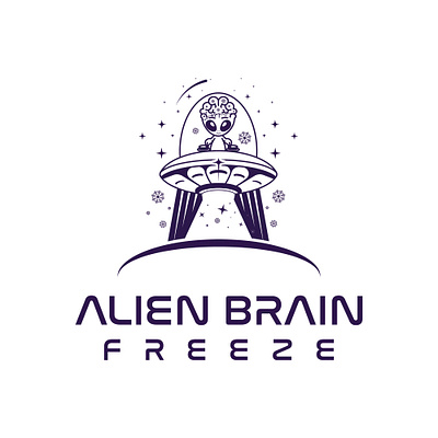 ALIEN BRAIN FREEZE design logo logo design