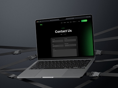 📞✨ Let’s Connect! balck branding contact dark design green lap logo page ux website