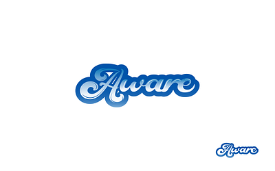 Aware branding logo logo design typography