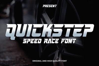 Quickstep – Speed Race Font automotif branding display font font game gaming instagram movie poster racing font thumbnails youtube