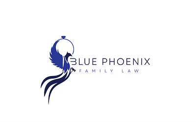 Blue Phoenix Family Law logo logo design minimalist