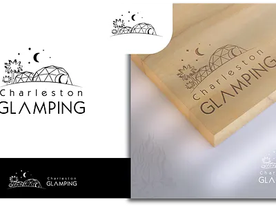 Charleston GLAMPING brand graphic design logo logo design