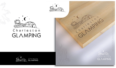 Charleston GLAMPING brand graphic design logo logo design