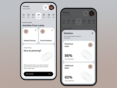 Task Management App app app design app ui app ux design interface design mobile ux panning app planner app statistics task management task management app task manager task scheduling task tracker time management to do list ui ui design ux