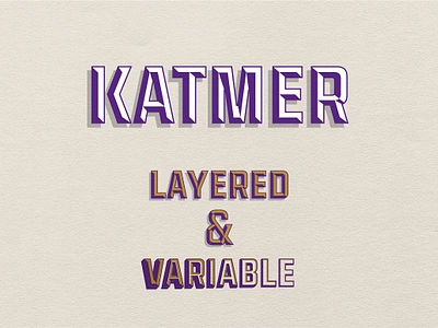 Katmer display katmer layered font retro sans serif small caps variable font vintage