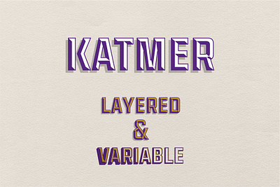 Katmer display katmer layered font retro sans serif small caps variable font vintage