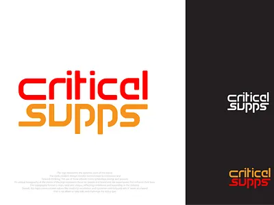 CriticalSupps branding logo logo design minimalist
