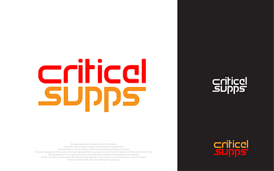 CriticalSupps branding logo logo design minimalist