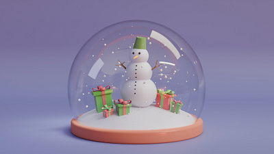 New Year's snow globe 3d christmas gifts globe newyear snow snowman