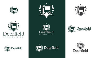 Deerfield branding logo logo design