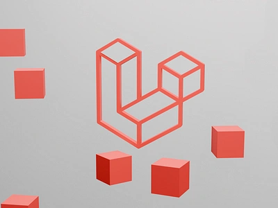 Laravel logo.3D 3d animation graphic design logo ui