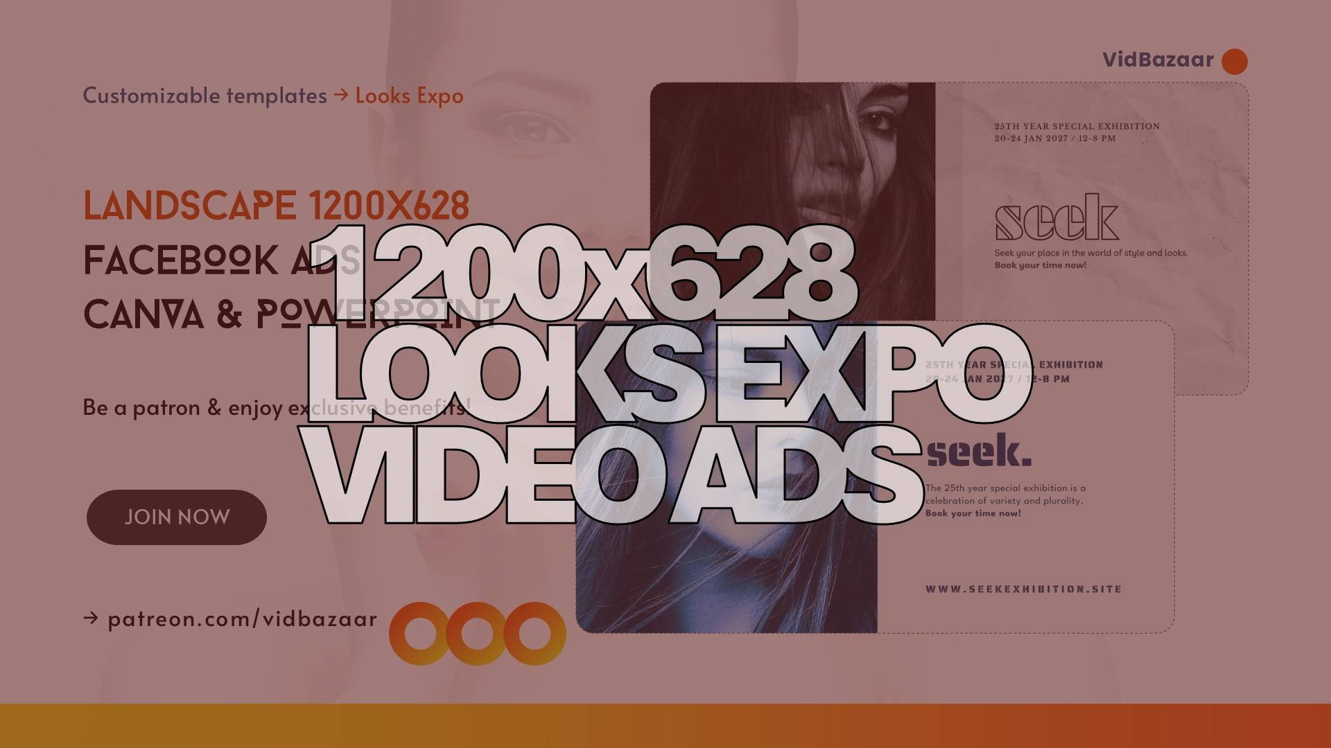 1200x628 Facebook Video Ads Templates - Canva & PowerPoint advertising animation canva facebook ads graphic design motion graphics powerpoint