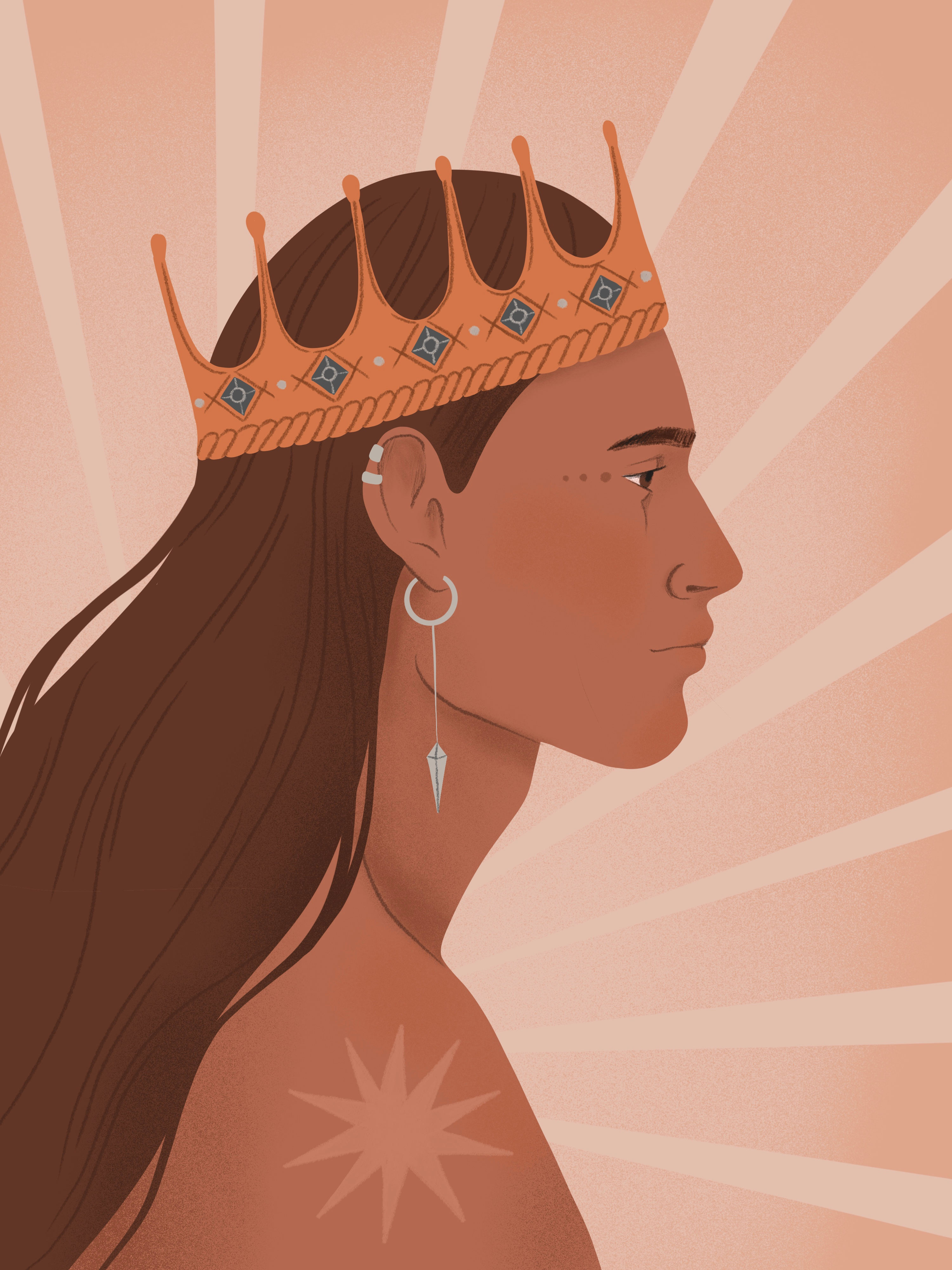 King of Sun - mystic fantasy illustration with man 2d alchemy art digital hand drawn illustration king magic man mystic portrait procreate sun