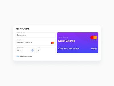 Add New Card addcard card creditcard dashboard payment paymentmethod saas saasdashboard ui ux