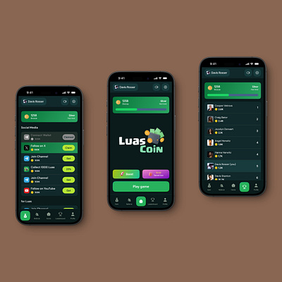 Luas Coin - WebApp [UX/UI Design] app coin crpyto green ui