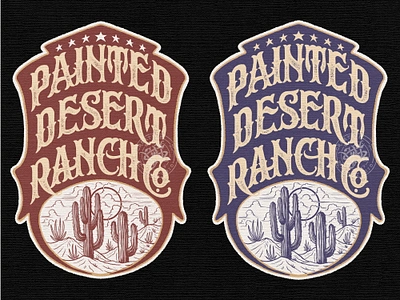 Painted Desert Ranch branding company brand logo company branding company logo design graphic design illustration logo typeface