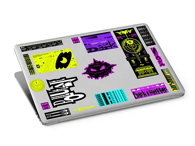 Industrial stickers branding character design drawing graphic design illustration logo original stickers