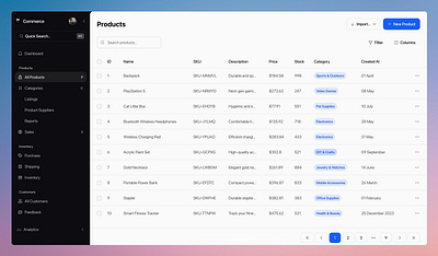 Commerce Dashboard dashboard justd ui ux