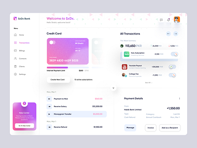 Fintech app Dashboard UI admin panel analytics banking dashboard dashboard design dashboard ui data analytics data dashboard data visulizations design homepage saas dashboard statistics ui concept ui design