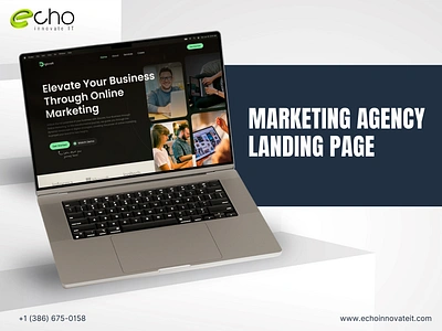 MARKETING AGENCY 6 SENSES-LANDING PAGE 3d animation graphic design motion graphics ui