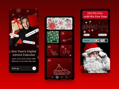 New Year’s Digital Advent Calendar advent calendar figma mobile ap new year ui ux web design