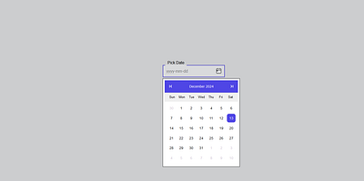 Modern Date Picker Component design input pick date ui ux