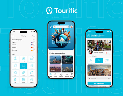 Tourific Mobile App app design app development asp.net flutter mobile app development tourific travel app