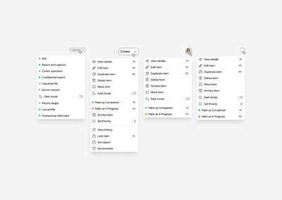 Dropdowns · Koala UI branding clean design dropdowns figma illustration koala landing landing page menu dropdown toggle ui ui design ui dropdown ui dropdowns ux design