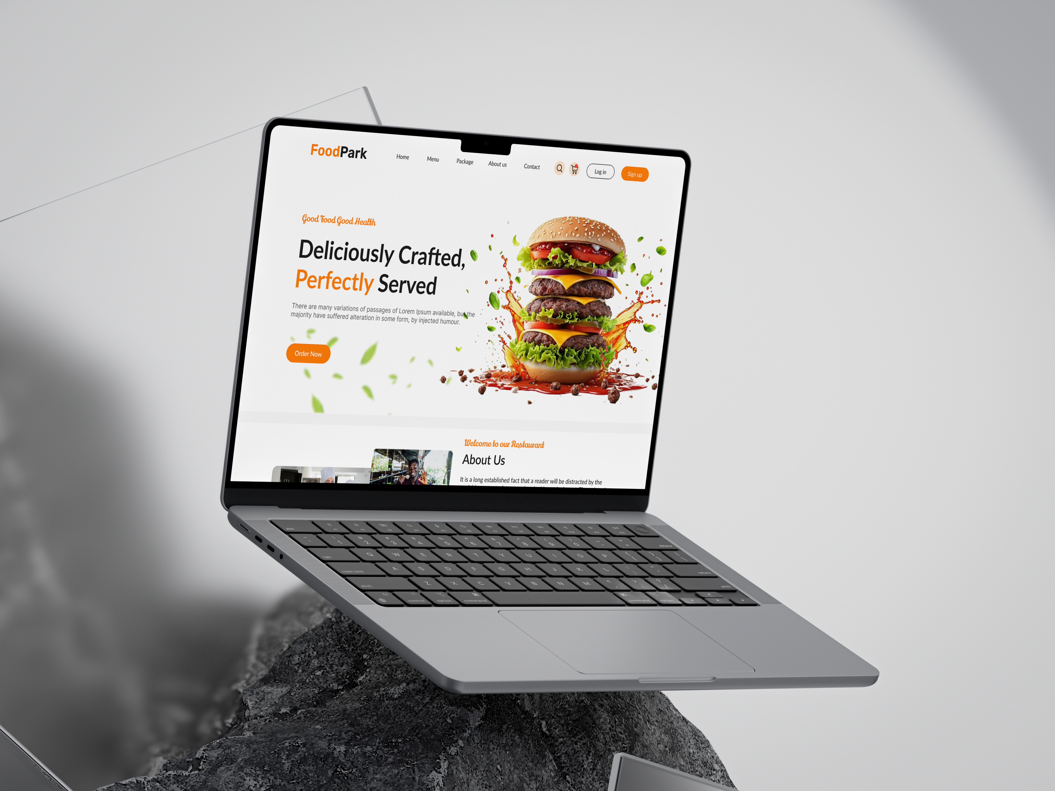 Restaurant Website Landing Page landing page product design restaurant website ui design uiux design