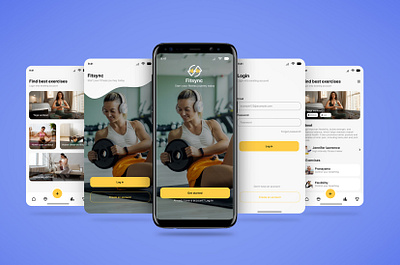 Fit sync branding design ensuesoft figma fitness fitnessapp graphic design illustration logo ux vector