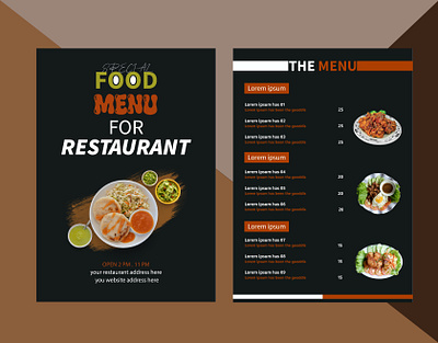 FOOD MENU branding creative design food graphic design logo menu menu card motion graphics profesional graphic designer