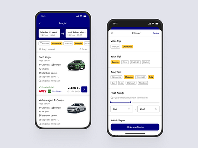 Car Rental - Mobile App animation car car app car rental mobile rent rent a car rent app ui ux