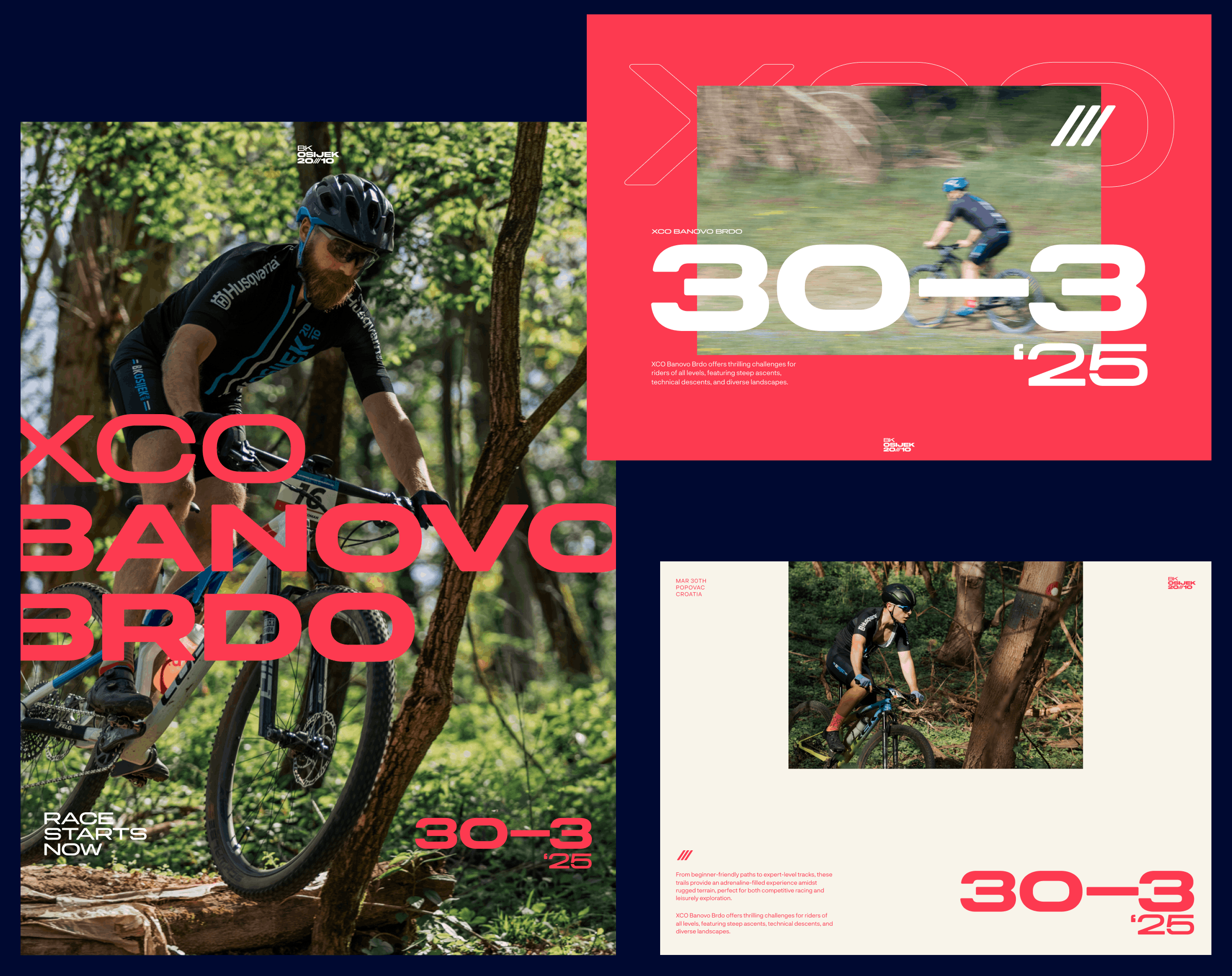 bkos///banovo'25 banovo brdo bicycle bk osijek 2010 branding clean concept cycling design exploration typography ui xco