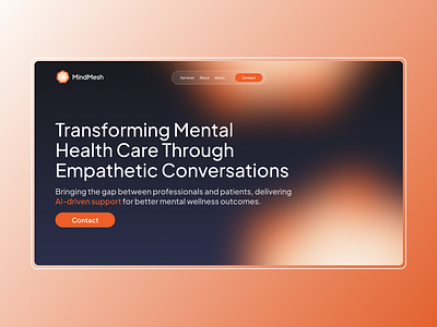 MindMesh • Landing Page branding figma health landing page ui uiux