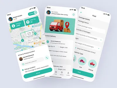 Parcel Delivery App UI app delivery delivery app design mobile app parcel parcel delivery ui ui design uiux uiux design user interface