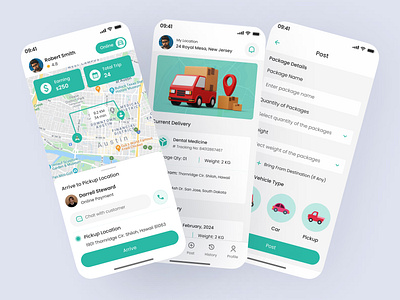 Parcel Delivery App UI app delivery delivery app design mobile app parcel parcel delivery ui ui design uiux uiux design user interface