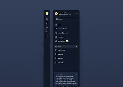 Side Navbar dashboard design] designer education navbar navigation ui ux website designer